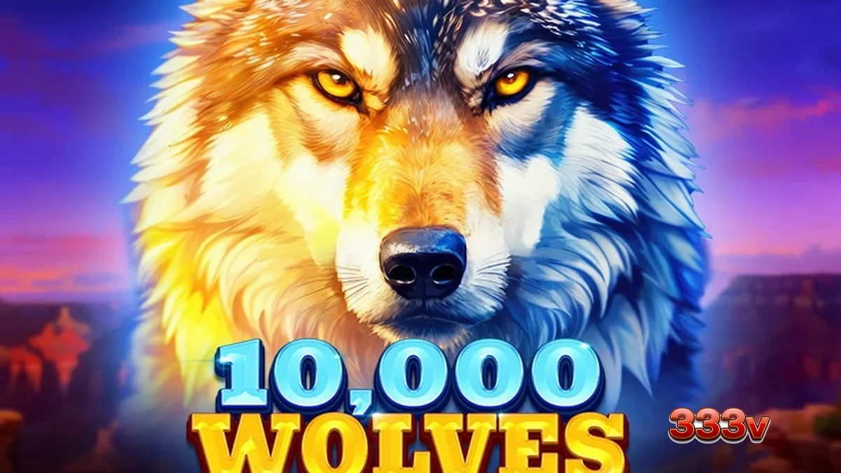 Tampilan visual slot 10,000 Wolves 10K Ways dengan tema alam liar